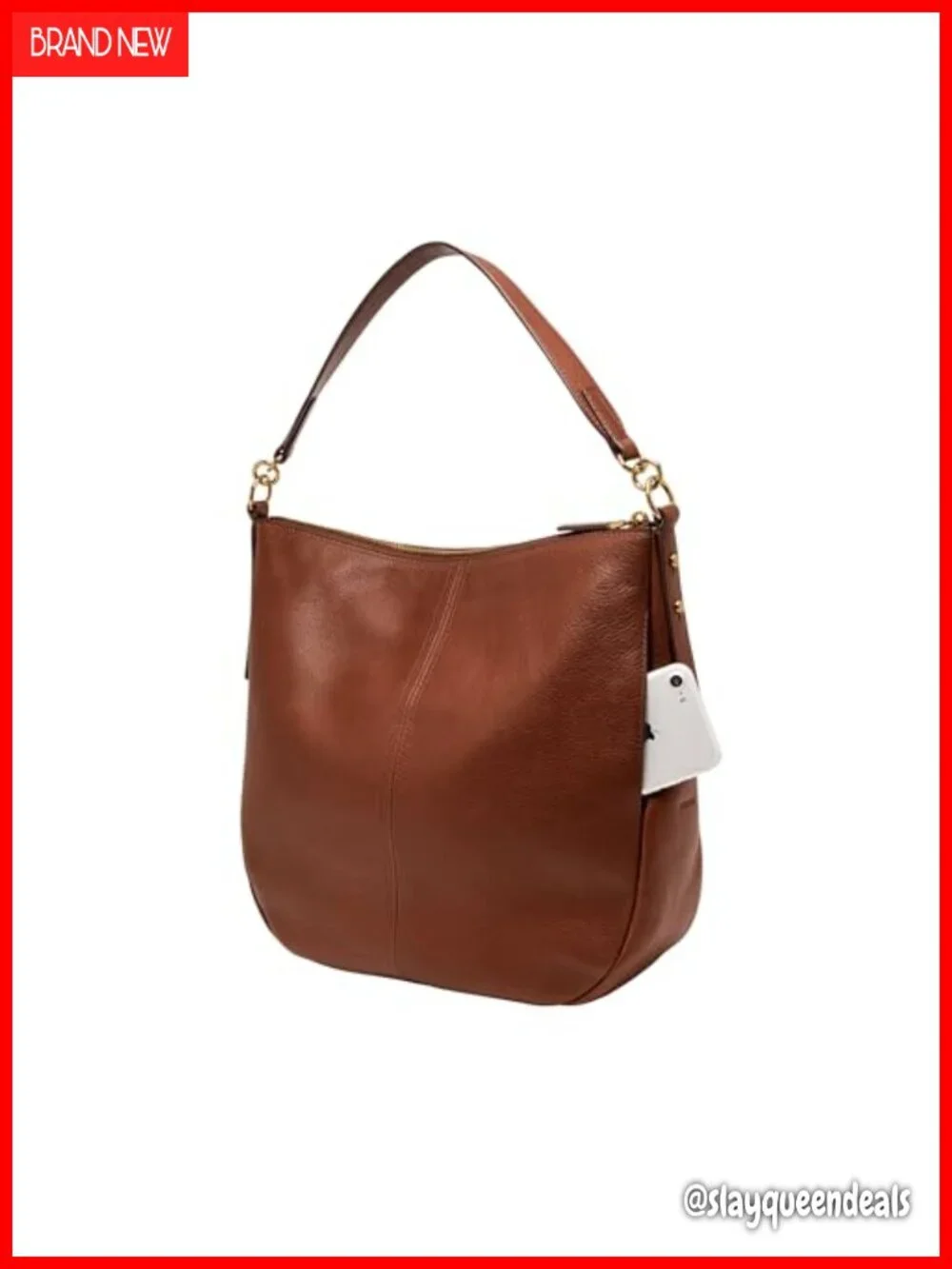 LiteHide Leather Hobo Purse, Adjustable Crossbody Strap, Women's Handbag
